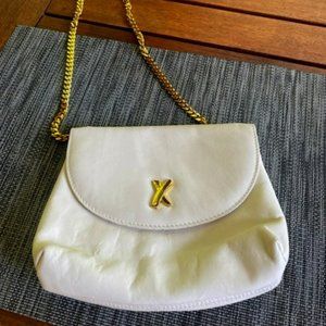 Paloma Picasso White Leather Crossbody Bag